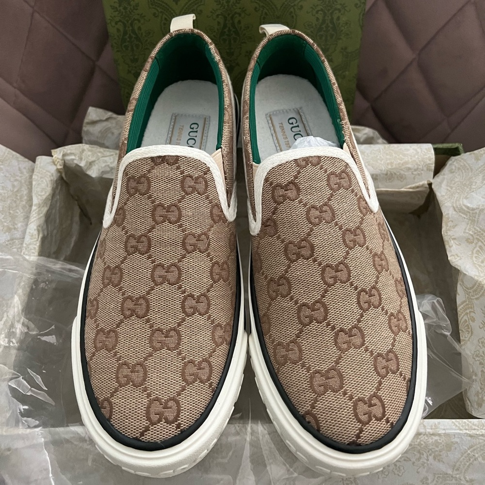 COPY - Brand new. WOMEN'S GUCCI TENNIS 1977 SLIP-ON SNEAKER